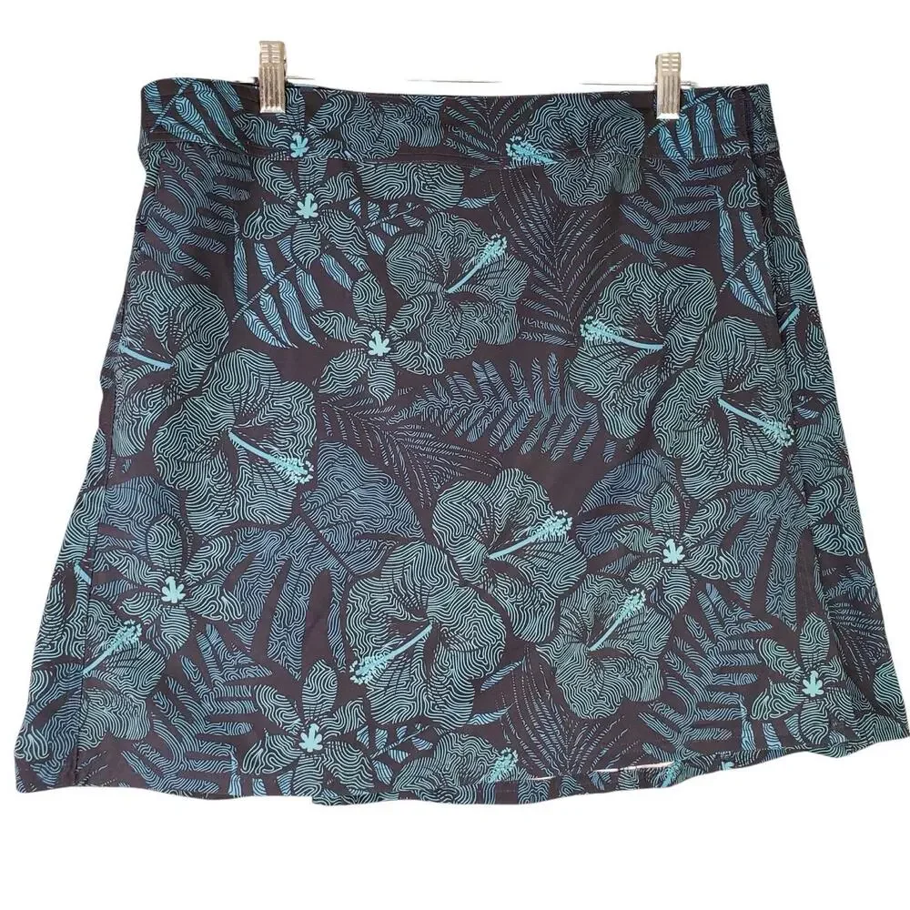 RipSkirt Hawaii Women’s Size XL Maui Moonlight Navy Blue Floral Wrap Skirt